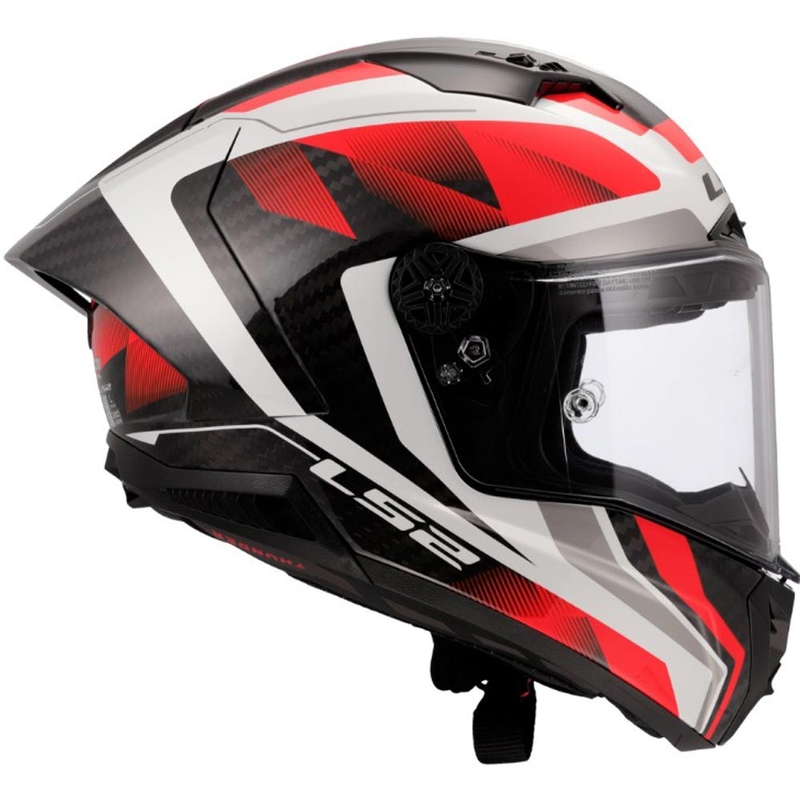 Integrálna helma na motorku LS2 FF805 Thunder C GP Aero Raute bielo-červená