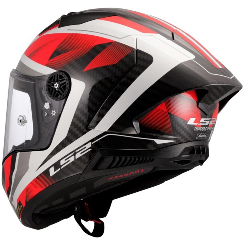 Integrálna helma na motorku LS2 FF805 Thunder C GP Aero Raute bielo-červená