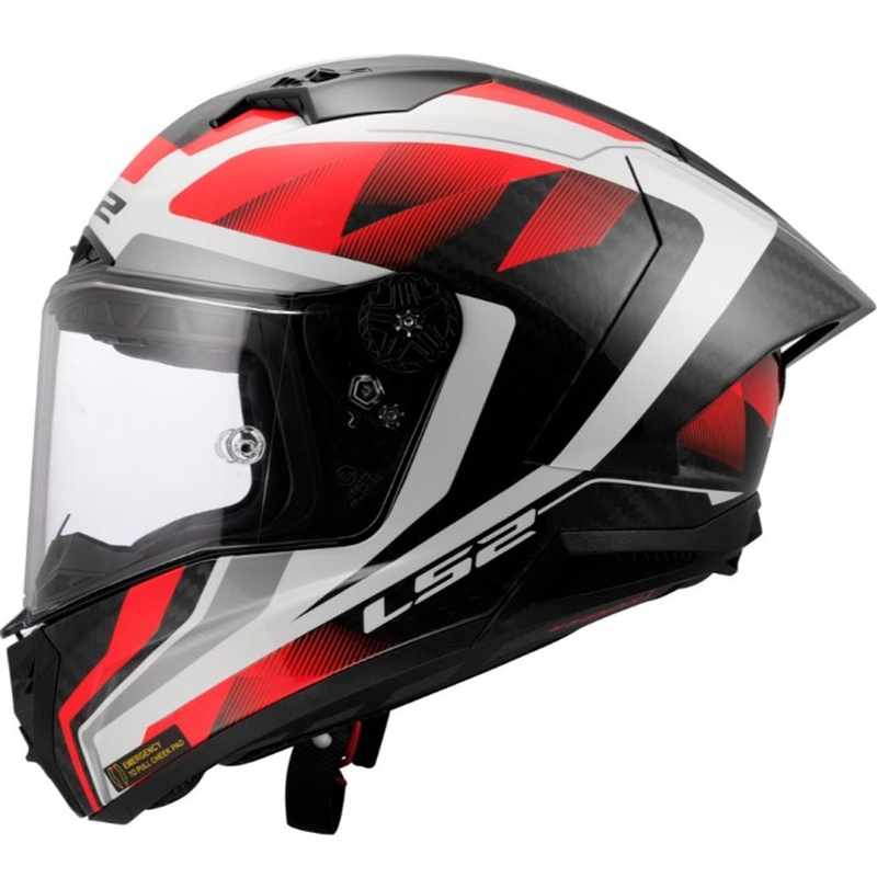 Integrálna helma na motorku LS2 FF805 Thunder C GP Aero Raute bielo-červená