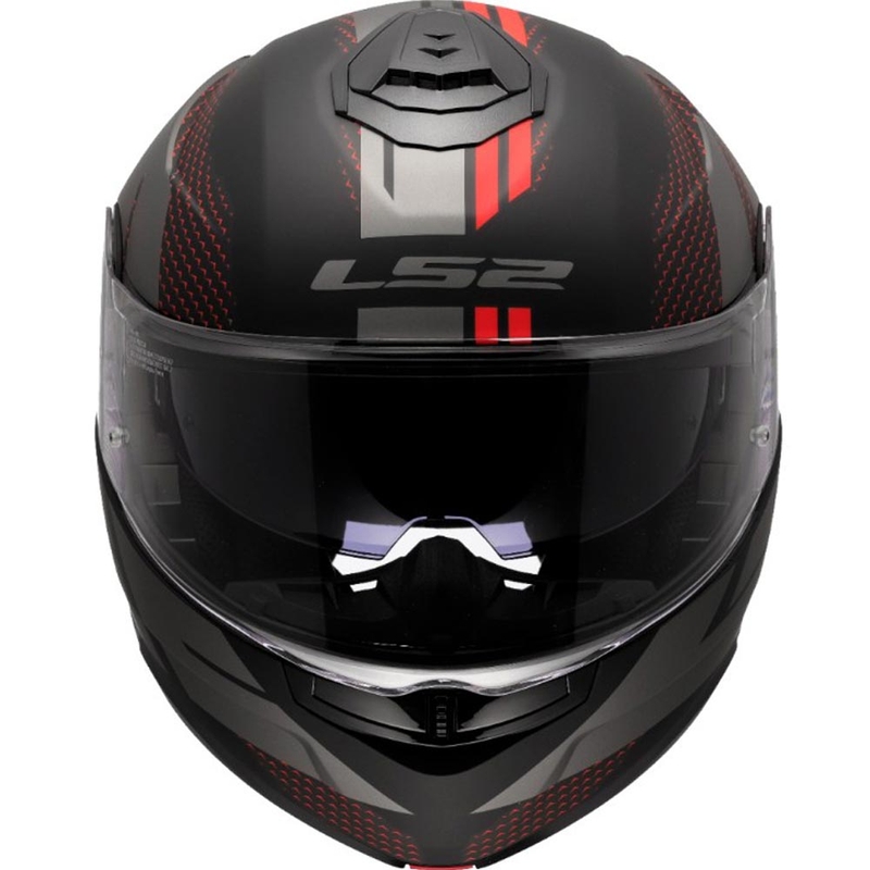 Vyklápacia helma na motorku LS2 FF908 Strobe II Code čierno-šedá
