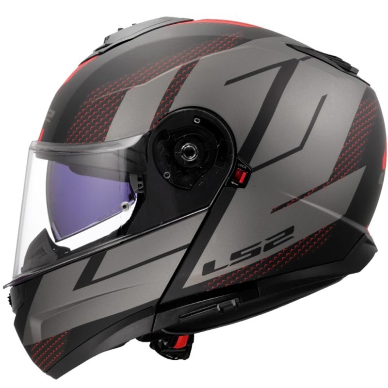 Vyklápacia helma na motorku LS2 FF908 Strobe II Code čierno-šedá