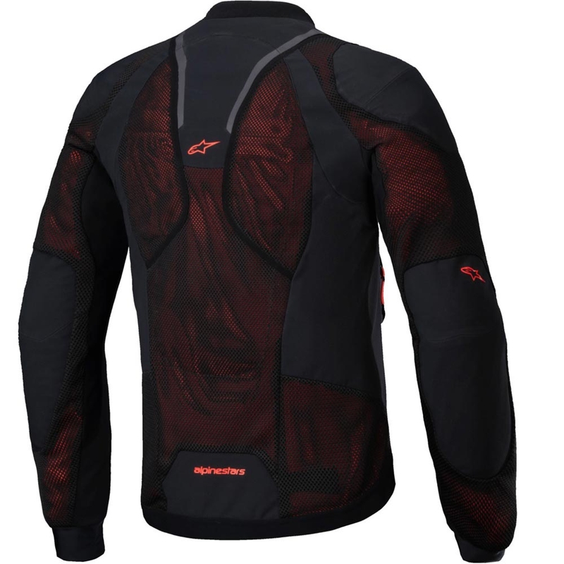 Bunda na motocykel Alpinestars TROOP-AIR PRO čierno-fluorescenčno červená