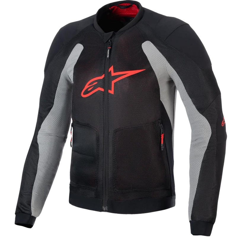 Bunda na motocykel Alpinestars TROOP-AIR PRO čierno-svetlo šedo-červená