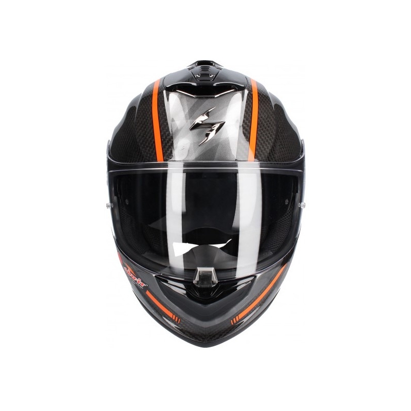 Integrálna prilba Scorpion EXO-1400 Carbon Air Grand čierno-oranžová