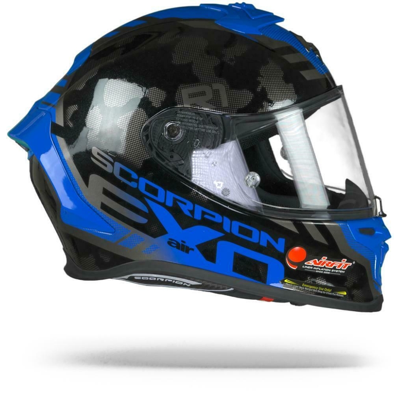 Integrálna prilba Scorpion EXO-R1 Air Ogi strieborno-modrá