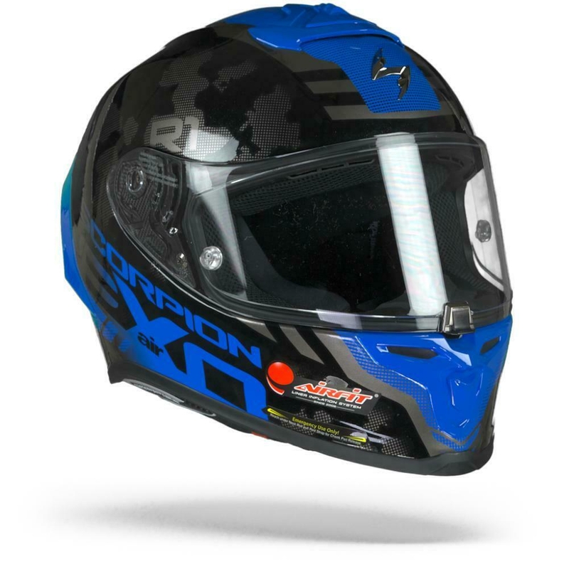 Integrálna prilba Scorpion EXO-R1 Air Ogi strieborno-modrá