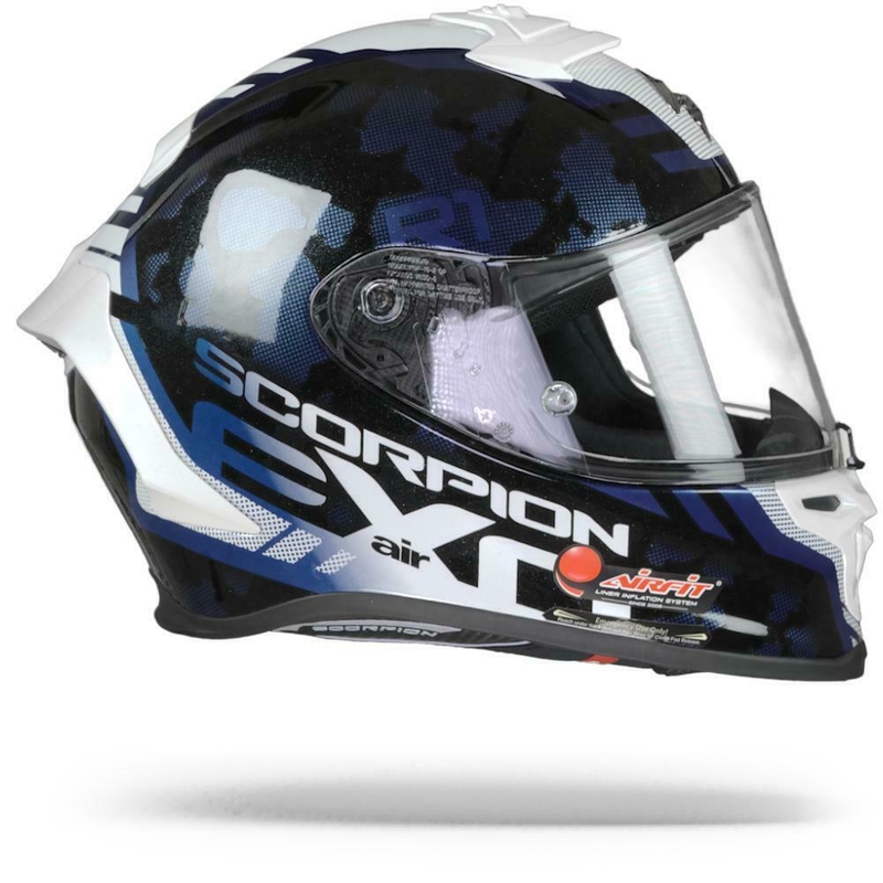 Integrálna prilba Scorpion EXO-R1 Air Ogi čierno-bielo-modrá