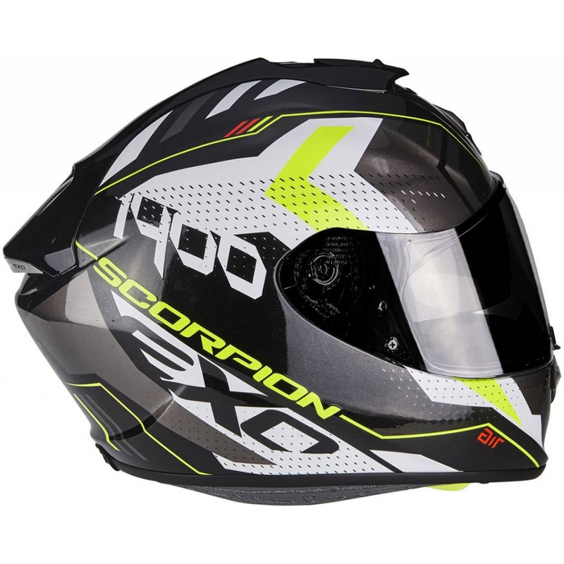 Integrálna prilba na motorku Scorpion Exo-1400 Air Trika čierno-fluo žltá výpredaj