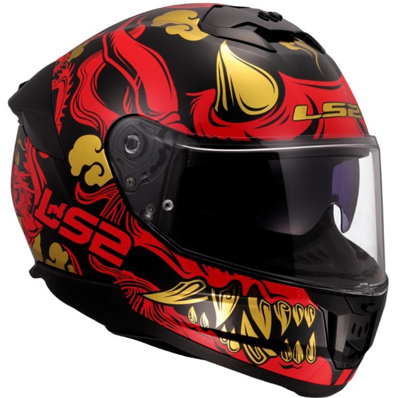 Integrálna helma na motorku LS2 FF808 Drako čierno-červená
