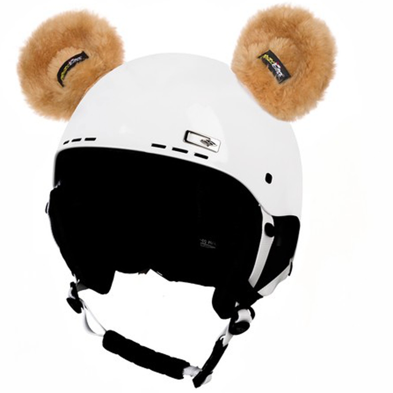 Uši na helmu Crazy Ears Medvedík béžovej