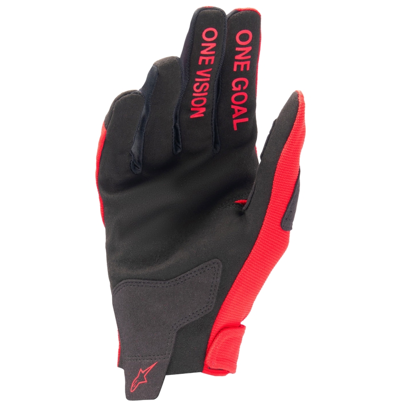 Motokrosové rukavice Alpinestars Radar červeno-strieborné