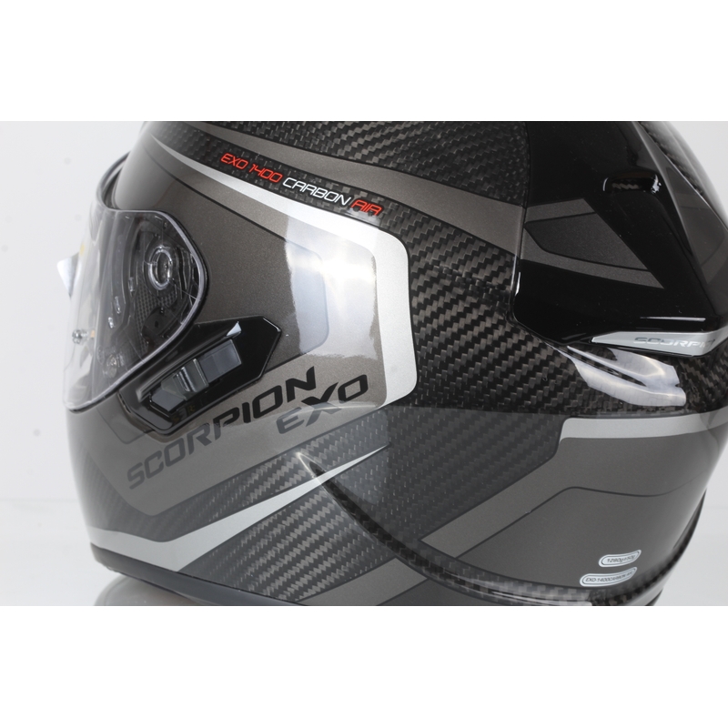 Integrálna prilba Scorpion EXO-1400 Carbon Air Esprit čierno-strieborná výpredaj