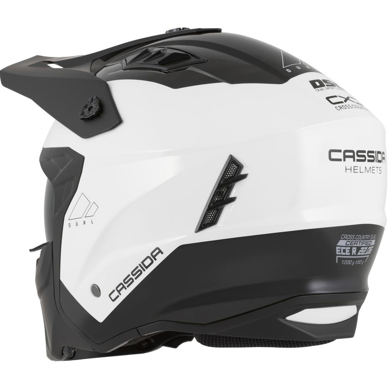 Modulárna helma na motorku Cassida Cross Country Dual bielo-čierna