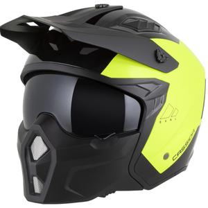 Modulárna helma na motorku Cassida Cross Country Dual fluo žlto-čierna