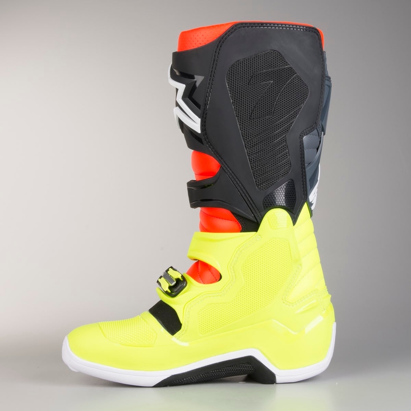 Vysoké čižmy na motocykel Alpinestars Tech 7 červeno-fluorescenčno žlté