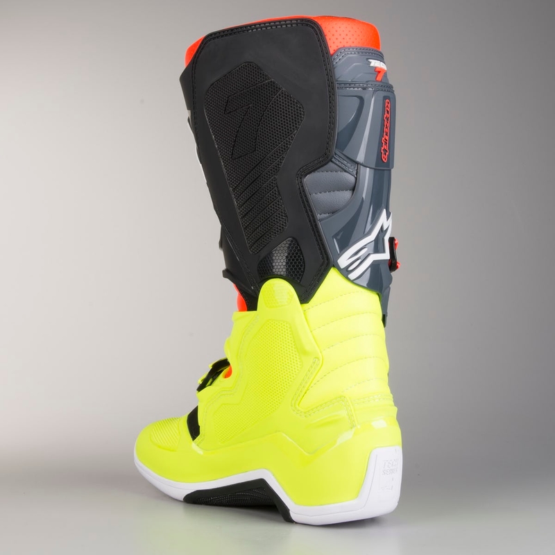 Vysoké čižmy na motocykel Alpinestars Tech 7 červeno-fluorescenčno žlté
