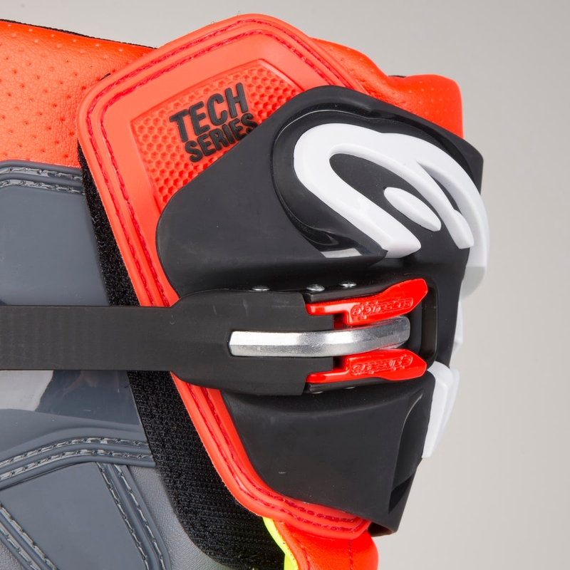 Vysoké čižmy na motocykel Alpinestars Tech 7 červeno-fluorescenčno žlté