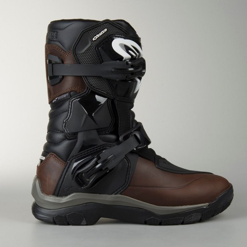 Stredne vysoké čižmy na motocykel Alpinestars Belize Oiled Drystar hnedé