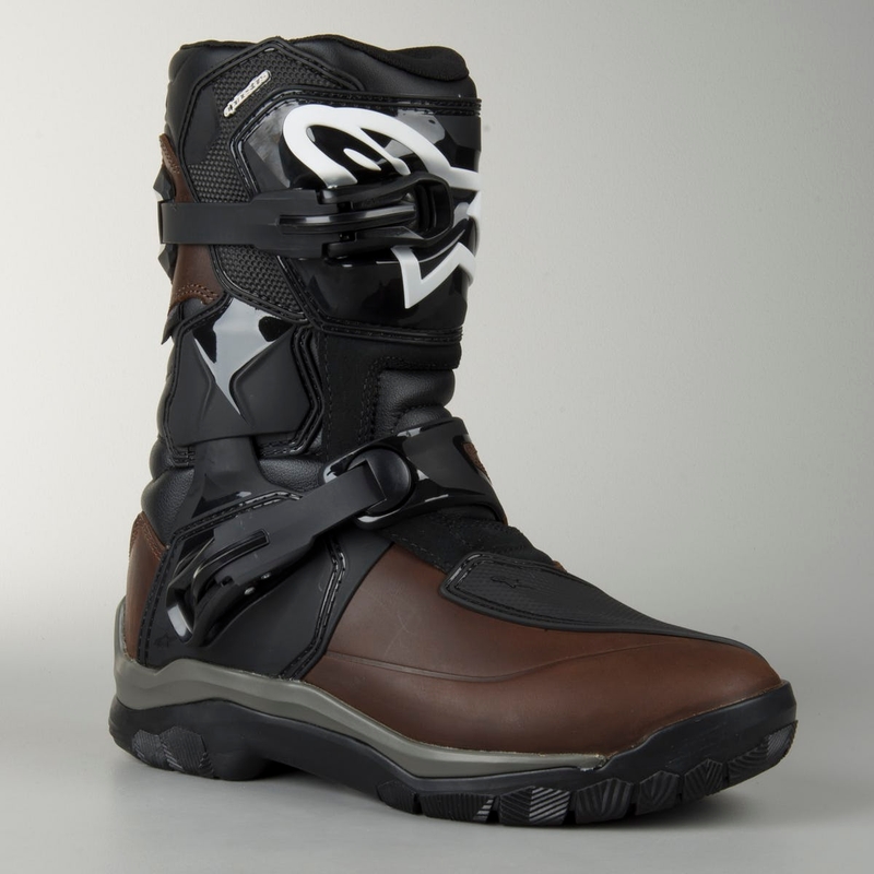Stredne vysoké čižmy na motocykel Alpinestars Belize Oiled Drystar hnedé