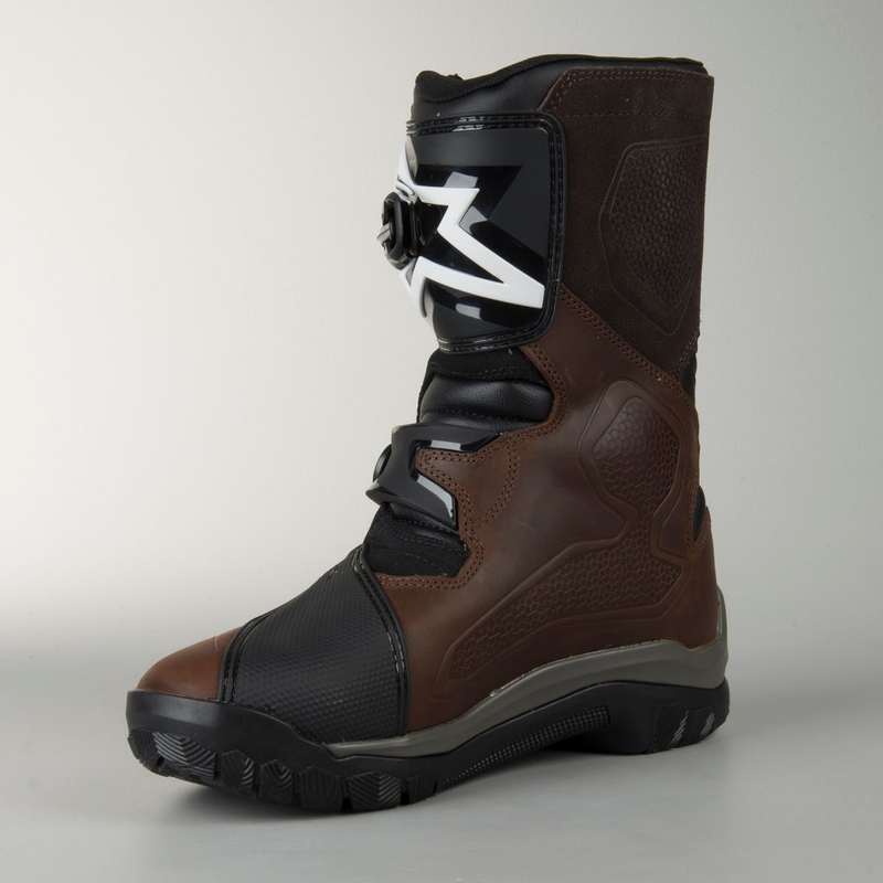Stredne vysoké čižmy na motocykel Alpinestars Belize Oiled Drystar hnedé
