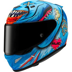 Integrálna helma na motorku HJC RPHA 12 Mister Peeks modrá