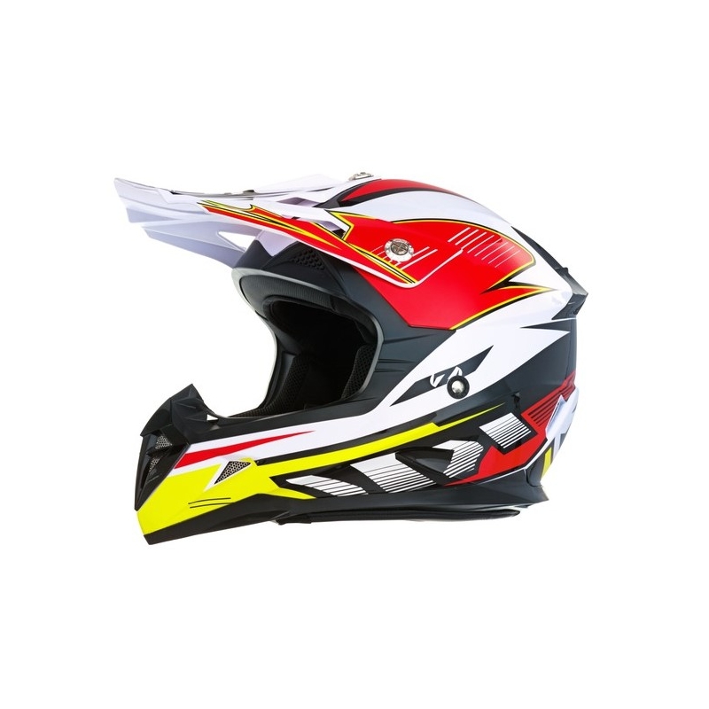 Motokrosová prilba ZED X1.9 bielo-čierno-červeno-žltá