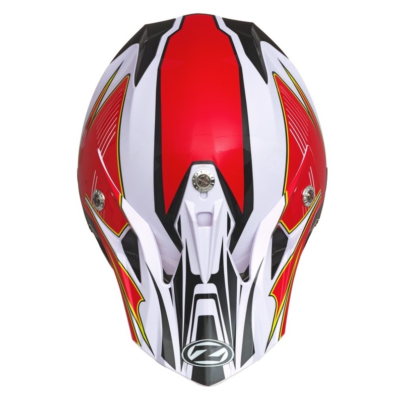 Motokrosová prilba ZED X1.9 bielo-čierno-červeno-žltá