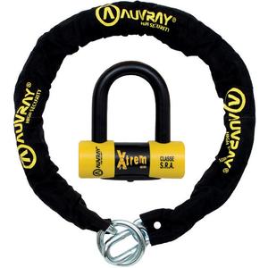 Zámok na kotúč s reťazou AUVRAY X-Lock 120 cm čierno-žltý