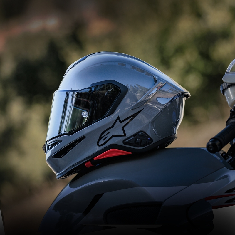 Integrálna helma na motorku Alpinestars S-R7 Solid sivá