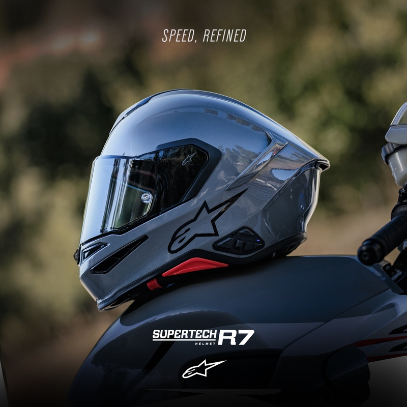 Integrálna helma na motorku Alpinestars S-R7 Solid sivá
