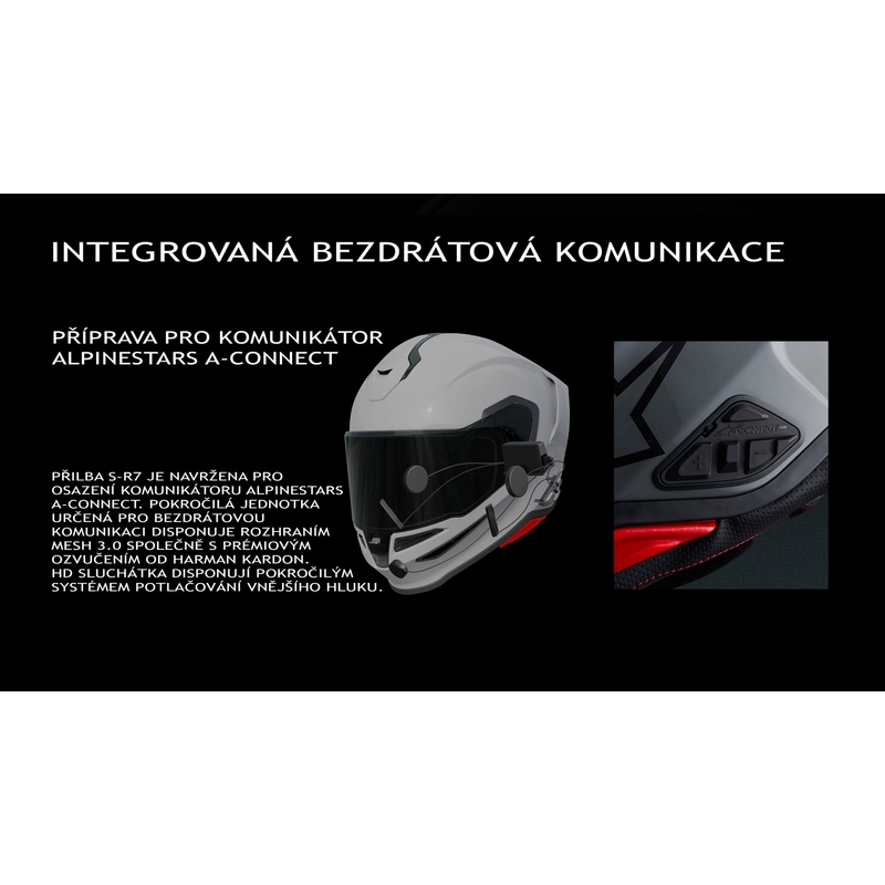 Integrálna helma na motorku Alpinestars S-R7 Solid sivá