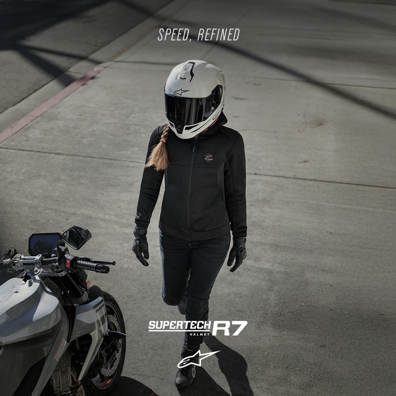 Integrálna helma na motorku Alpinestars S-R7 Solid biela