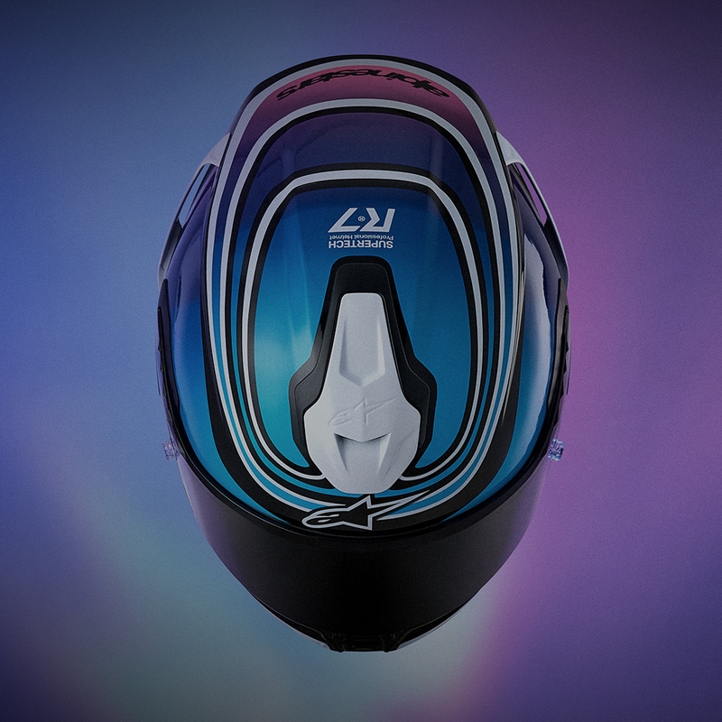 Integrálna helma na motorku Alpinestars S-R7 Zeal čierno-modro-fluo ružovo-biela