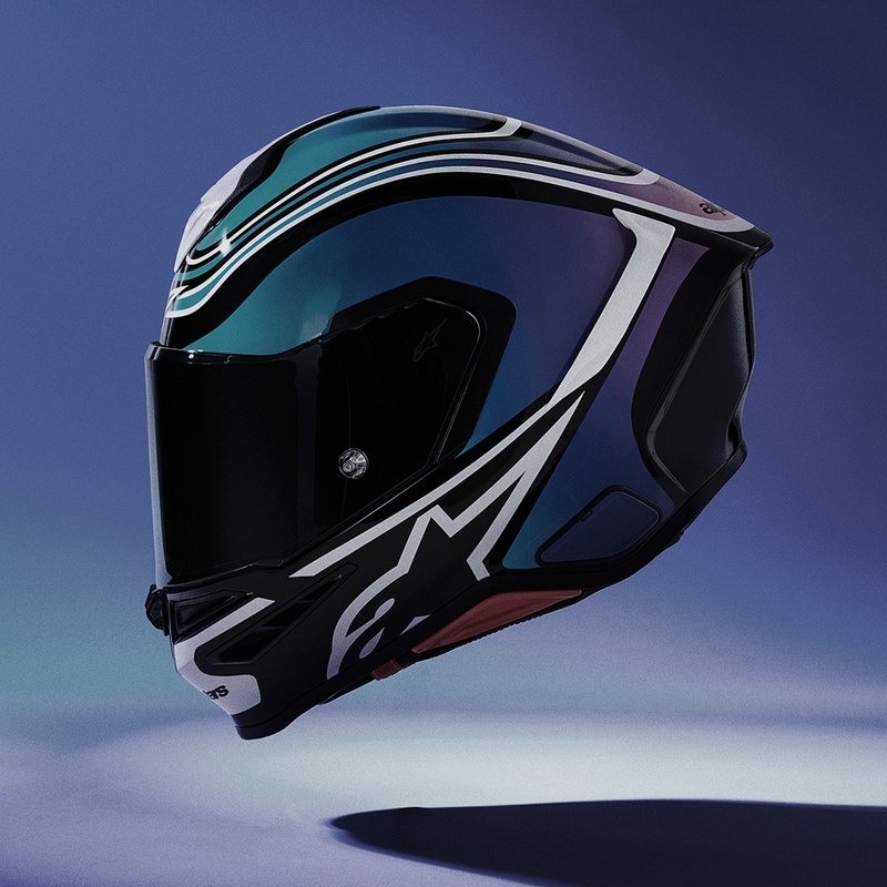 Integrálna helma na motorku Alpinestars S-R7 Zeal čierno-modro-fluo ružovo-biela