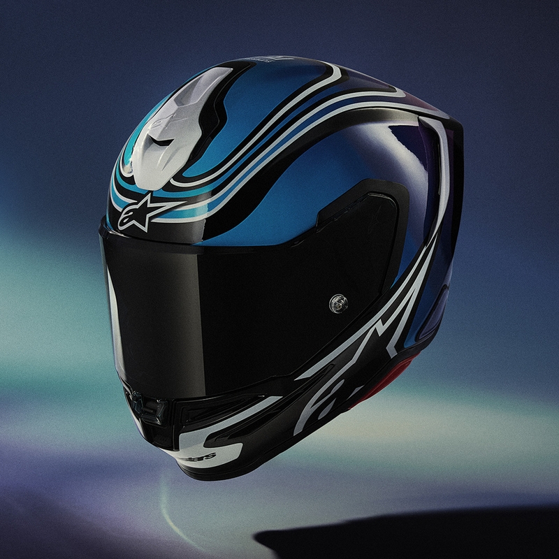 Integrálna helma na motorku Alpinestars S-R7 Zeal čierno-modro-fluo ružovo-biela