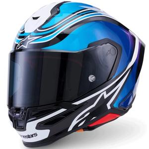 Integrálna helma na motorku Alpinestars S-R7 Zeal čierno-modro-fluo ružovo-biela