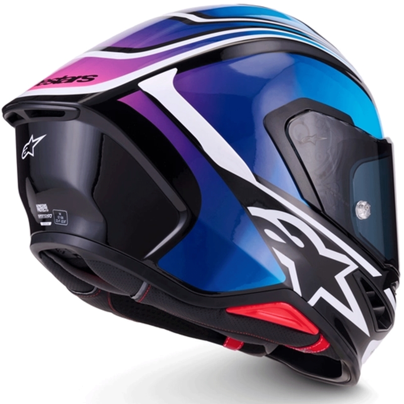 Integrálna helma na motorku Alpinestars S-R7 Zeal čierno-modro-fluo ružovo-biela