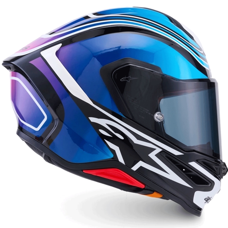 Integrálna helma na motorku Alpinestars S-R7 Zeal čierno-modro-fluo ružovo-biela