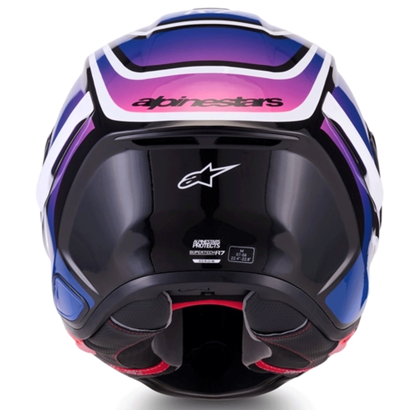Integrálna helma na motorku Alpinestars S-R7 Zeal čierno-modro-fluo ružovo-biela