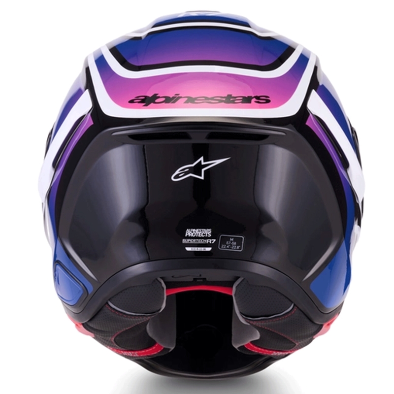 Integrálna helma na motorku Alpinestars S-R7 Zeal čierno-modro-fluo ružovo-biela