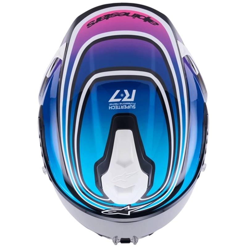 Integrálna helma na motorku Alpinestars S-R7 Zeal čierno-modro-fluo ružovo-biela