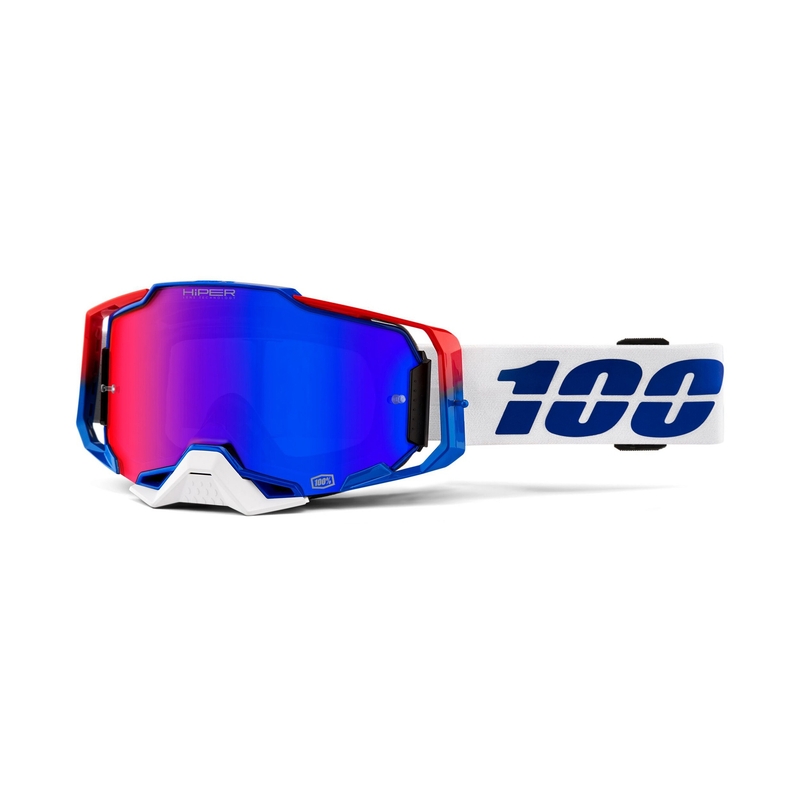 Motokrosové okuliare 100 % ARMEGA Genesis Hiper (červené plexisklo)