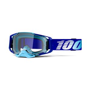 Motokrosové okuliare 100 % ARMEGA Royal modré (číre plexisklo)