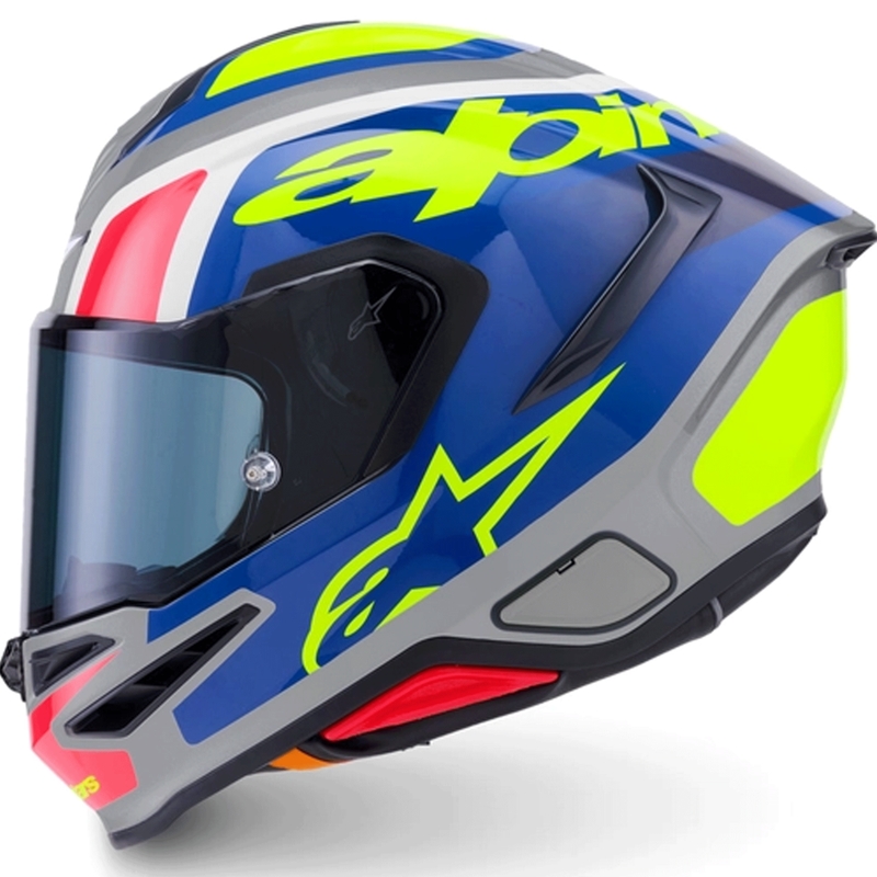 Integrálna helma na motorku Alpinestars S-R7 Lumen strieborno-čierno-ružovo-fluo žltá