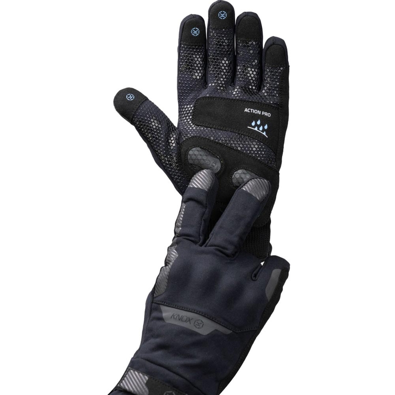 Rukavice na motorku Knox Action PRO Waterproof čierne