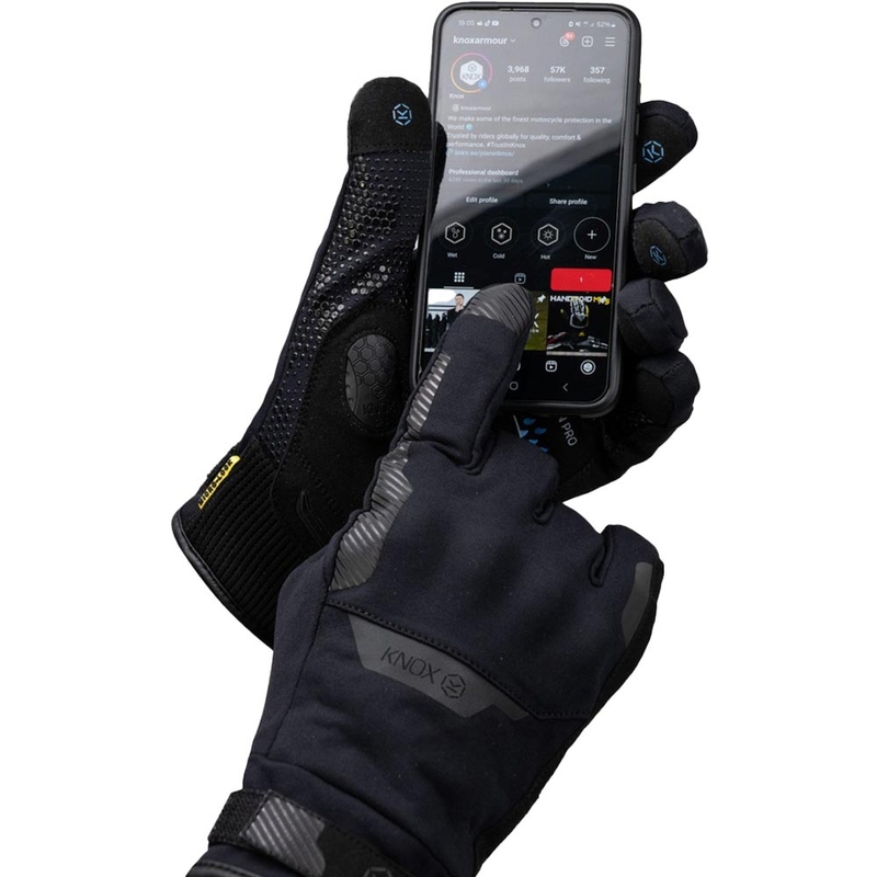 Rukavice na motorku Knox Action PRO Waterproof čierne