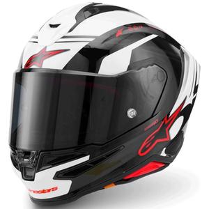 Integrálna helma na motorku Alpinestars S-R7 A-Core čierno-bielo-červená