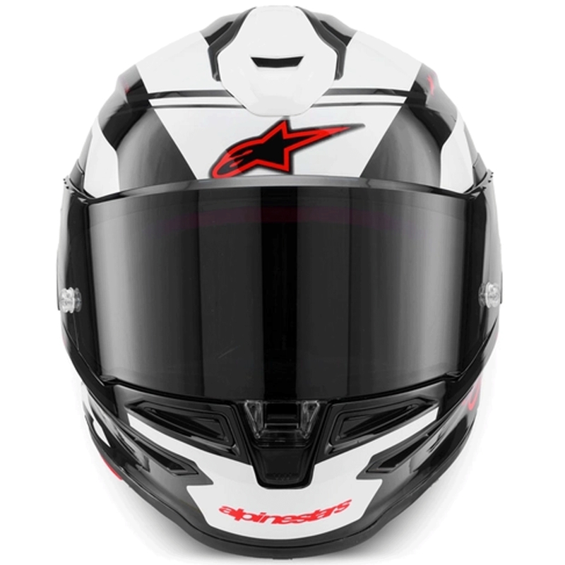 Integrálna helma na motorku Alpinestars S-R7 A-Core čierno-bielo-červená