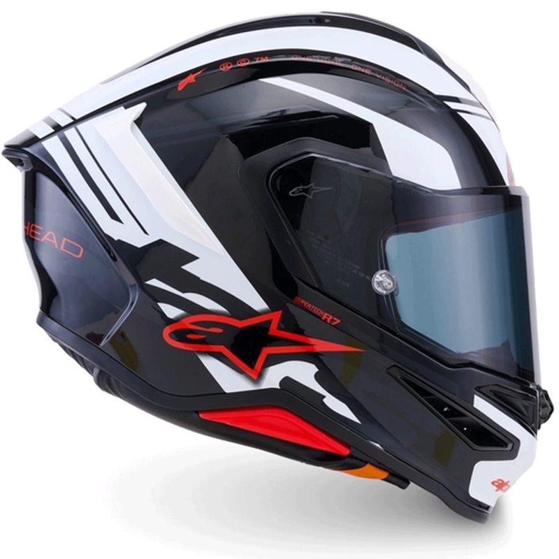 Integrálna helma na motorku Alpinestars S-R7 A-Core čierno-bielo-červená