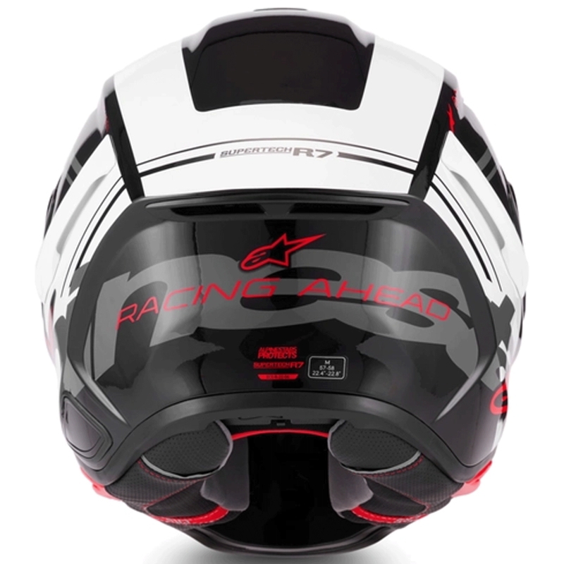 Integrálna helma na motorku Alpinestars S-R7 A-Core čierno-bielo-červená